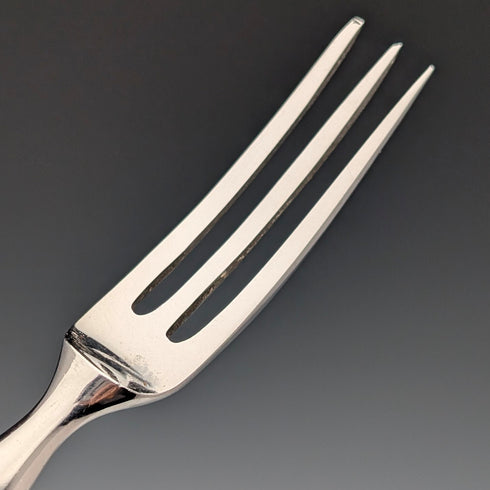 1973 British Vintage Sterling Silver Handle Dessert Fork x6 Harrison Brothers Case Included